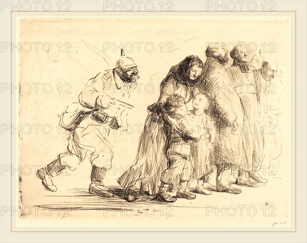 Jean-Louis Forain, The Notables (large plate), French, 1852-1931, c. 1915, etching and drypoint