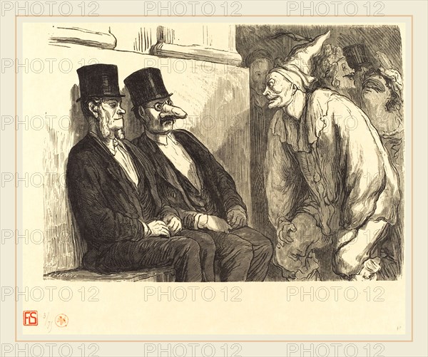 Etienne after Honoré Daumier (French, active 19th century), Bal de l'Opera: Tu t'amuses trop!, 1868, wood engraving
