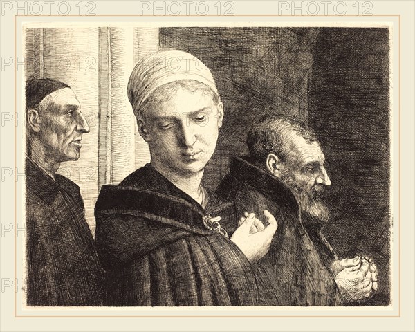 Alphonse Legros, Baptism (Le bapteme), French, 1837-1911, etching