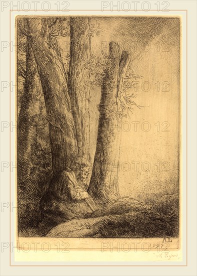Alphonse Legros, Study for the Prodigal Son (Etude pour L'enfant prodigue), French, 1837-1911, etching