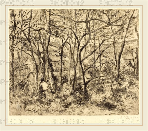 Pissarro, Wooded Landscape at L'Hermitage, Pontoise