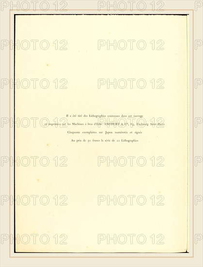 Henri de Toulouse-Lautrec and Henri-Gabriel Ibels (French, 1864-1901), Le cafe-concert, published 1893, portfolio with twenty-two lithographs, 11 by Toulouse-Lautrec and 11 by Ibels