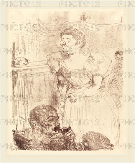 Henri de Toulouse-Lautrec (French, 1864-1901), Di Ti Fellow-Englishmen at the Cafe-Concert (Di Ti Fellow-Anglaise au Café-Concert), 1898, lithograph in brown on hand-made oriental paper