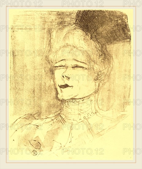 Henri de Toulouse-Lautrec (French, 1864-1901), Jeanne Granier, 1896, lithograph in black on Japan paper