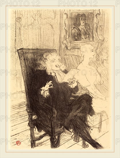 Henri de Toulouse-Lautrec (French, 1864-1901), Leloir and Moreno in "Les femmes savantes" (Leloir et Moreno dans "Les femmes savantes"), 1894, lithograph in black