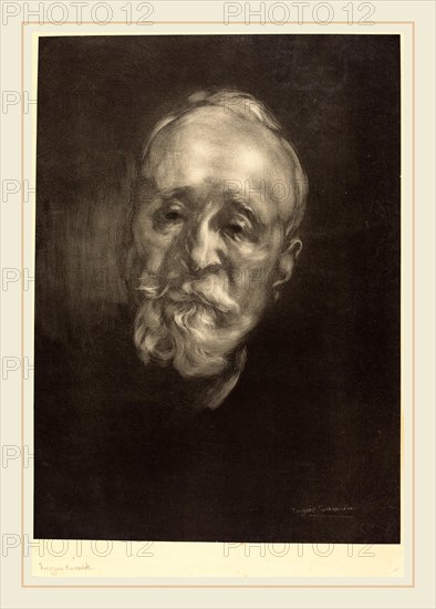 EugÃ¨ne CarriÃ¨re (French, 1849-1906), Pierre Puvis de Chavannes, 1897, lithograph