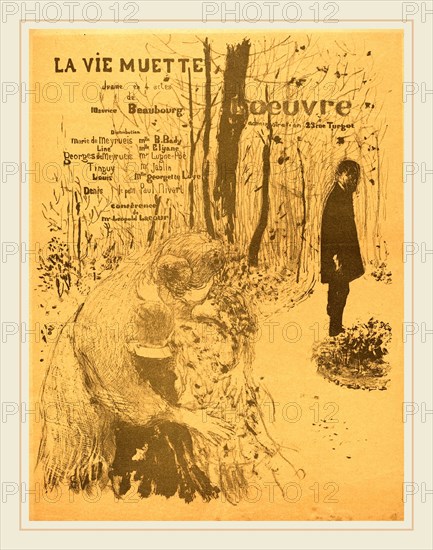 Edouard Vuillard (French, 1868-1940), La Vie muette, 1894, lithograph in green-black on wove paper