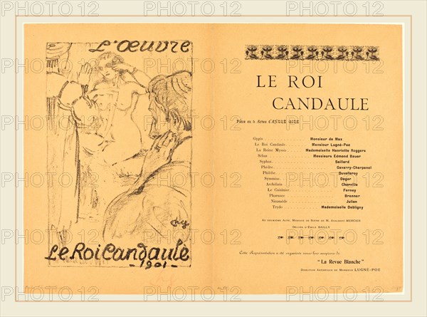 Charles Guérin, Le Roi Candaule, French, 1875-1939, 1901, lithograph in black on wove paper