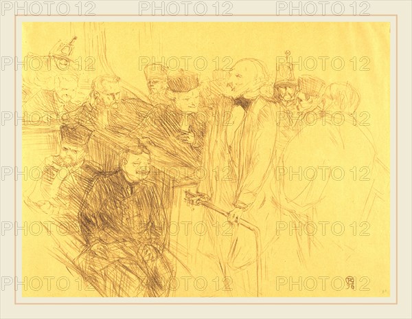 Henri de Toulouse-Lautrec (French, 1864-1901), Ribot Deposition (Déposition Ribot), 1896, lithograph