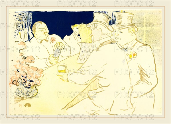 Henri de Toulouse-Lautrec (French, 1864-1901), Irish and American Bar, rue Royale, 1896, 5-color lithograph [poster]