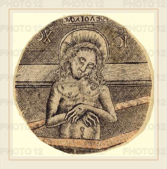 after Israhel van Meckenem, Christ as the Man of Sorrows, c. 1470-1480, engraving