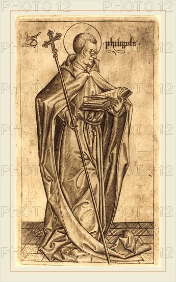 Israhel van Meckenem after Master E.S. (German, c. 1445-1503), Saint Philip, c. 1470-1480, engraving