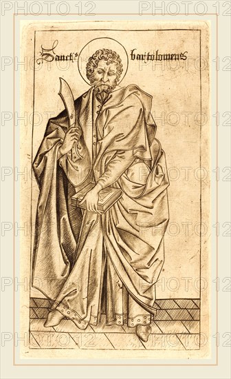 Israhel van Meckenem after Master E.S. (German, c. 1445-1503), Saint Bartholomew, c. 1470-1480, engraving