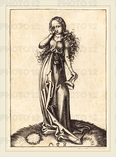 Martin Schongauer (German, c. 1450-1491), Third Foolish Virgin, c. 1490, engraving