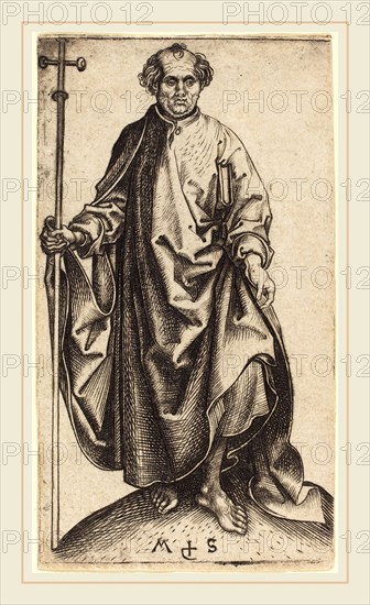 Martin Schongauer (German, c. 1450-1491), Saint Philip, c. 1480, engraving