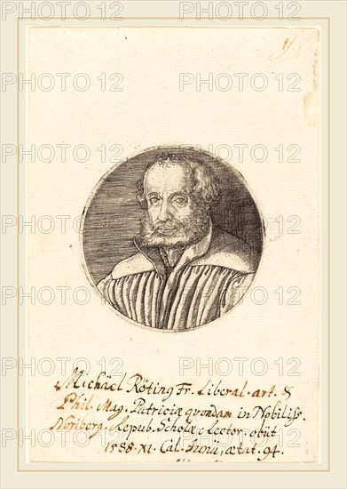 Barthel Beham (German, 1502-1540), Michael Roting, engraving