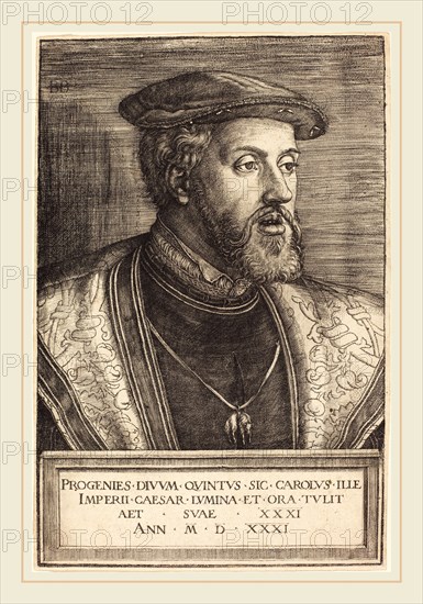 Barthel Beham (German, 1502-1540), Emperor Charles V, 1531, engraving