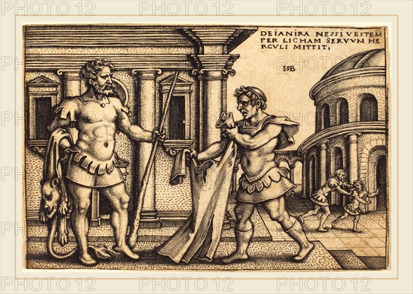 Sebald Beham (German, 1500-1550), Lycus Bringing the Garment of Nessus to Hercules, 1542-1548, engraving