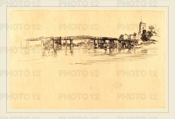 James McNeill Whistler (American, 1834-1903), Little Putney No. 1, 1879, etching in black on wove paper
