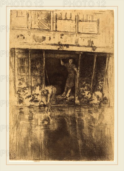 James McNeill Whistler (American, 1834-1903), Pierrot, 1889, etching and drypoint