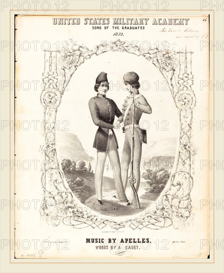 James McNeill Whistler (American, 1834-1903), United States Military Academy, Song of the Graduates, 1852, lithograph