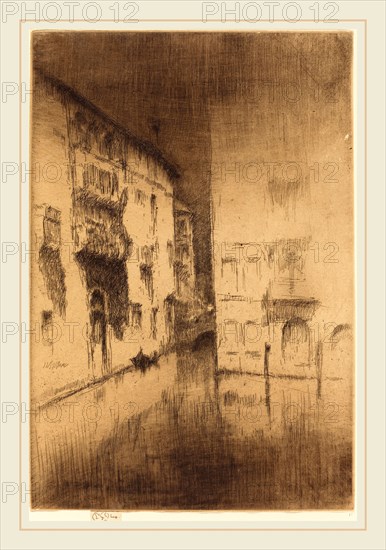 James McNeill Whistler (American, 1834-1903), Nocturne: Palaces, 1879-1880, etching and drypoint in brownish-black ink