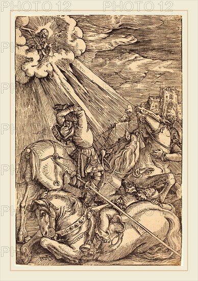 Hans Baldung Grien (German, 1484-1485-1545), The Conversion of Saint Paul, 1514, woodcut