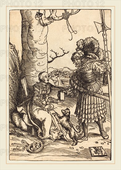 Lucas Cranach the Elder (German, 1472-1553), David and Abigail, 1509, woodcut