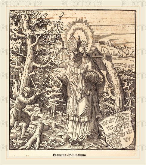 Leonhard Beck (German, c. 1480-1542), Saint Willibaldus, 1516-1518, woodcut