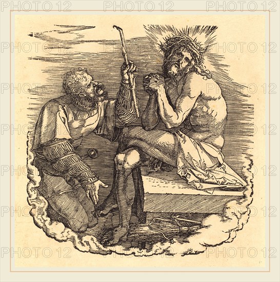 Albrecht DÃ¼rer (German, 1471-1528), The Man of Sorrows Mocked by a Soldier, probably 1511, woodcut