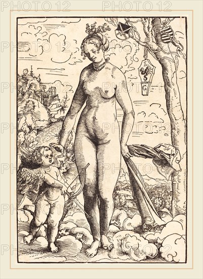 Lucas Cranach the Elder (German, 1472-1553), Venus and Cupid, dated 1506 (probably executed c. 1509), woodcut