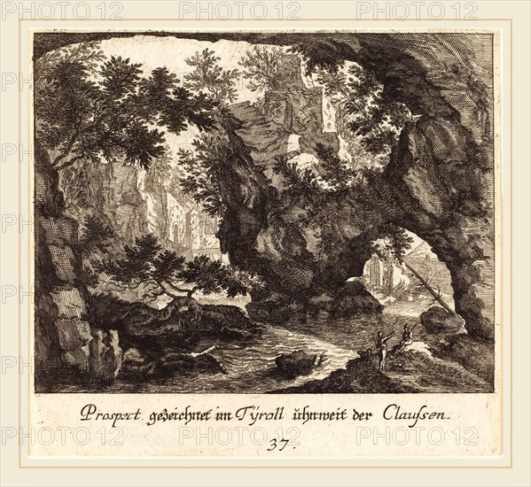 Melchior KÃ¼sel after Johann Wilhelm Baur (German, 1626-1683), Tyrolean Landscape, 1681, etching