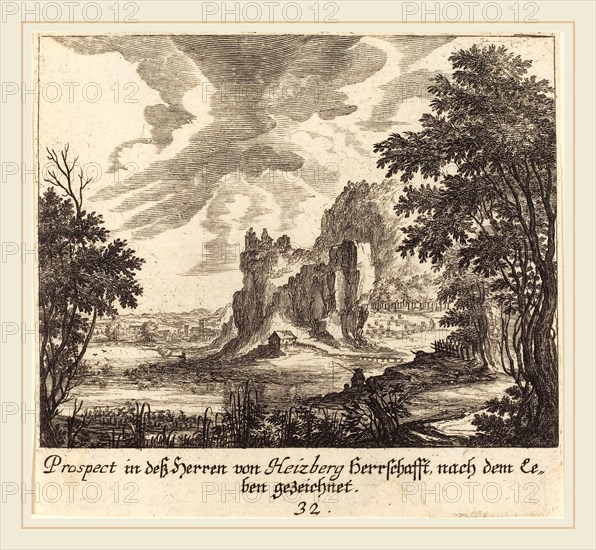 Melchior KÃ¼sel after Johann Wilhelm Baur (German, 1626-1683), Mountain View, 1681, etching