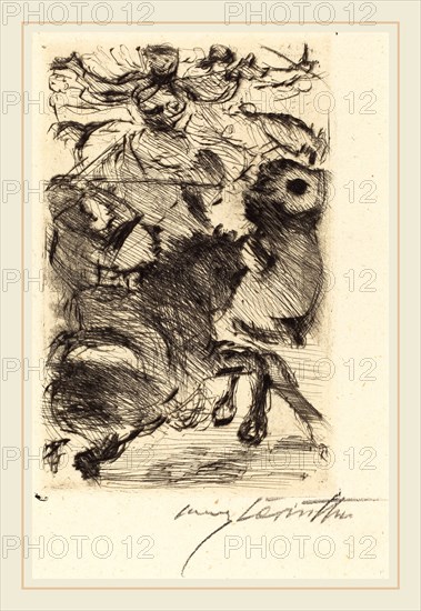 Lovis Corinth, Adhba the Camel (Adhba die Kamelin), German, 1858-1925, 1919, drypoint in black on wove paper