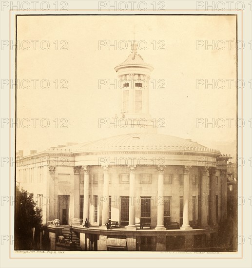 Frederick and William Langenheim (American, 1809-1879), Merchant's Exchange, Philadelphia, August 16, 1849, salted paper print from paper negative