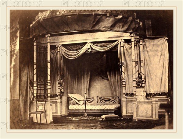 Félix Jacques Antoine Moulin (French, 1802-c. 1875), Bedroom display in the Paris Universal Exposition of 1855, 1855, albumen print