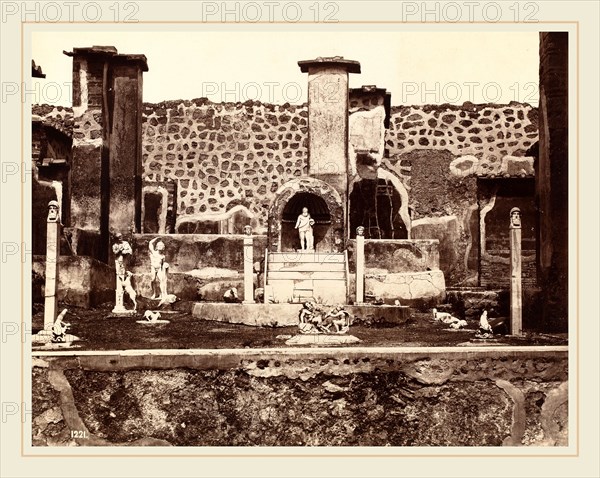 Giorgio Sommer (Italian, born Germany 1824-1872), View of Pompeii, Casa di Marco Lucrezio, c. 1870, albumen print
