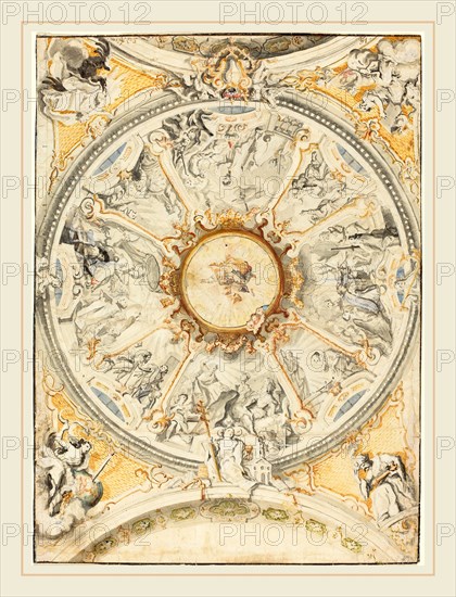 Egid Quirin Asam (German, 1692-1750), The Life of Ignatius Loyola, 1748-1749, brush and gray wash with watercolor over graphite, heightened with white, on laid paper