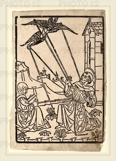 Italian 15th Century, Saint Francis Receiving the Stigmata, 1470-1480, woodcut