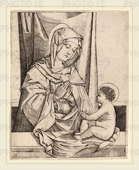 Benedetto Montagna (Italian, c. 1480-1555 or 1558), The Virgin and Child, c. 1502, engraving