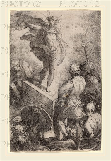 Parmigianino (Italian, 1503-1540), The Resurrection of Christ, c. 1528-1529, etching and engraving on laid paper