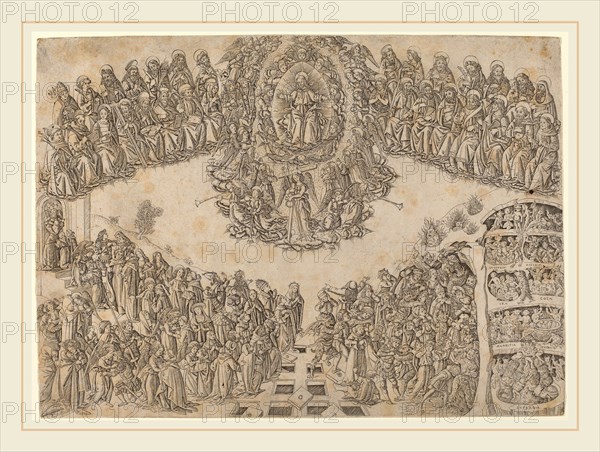 Francesco di Lorenzo Rosselli after Fra Angelico (Italian, 1445-1513 or before), The Last Judgment, c. 1480-1490, engraving