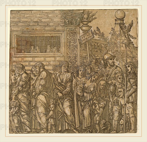 Andrea Andreani after Andrea Mantegna (Italian, 1558-1559-1629), The Triumph of Julius Caesar, 1599, chiaroscuro woodcut