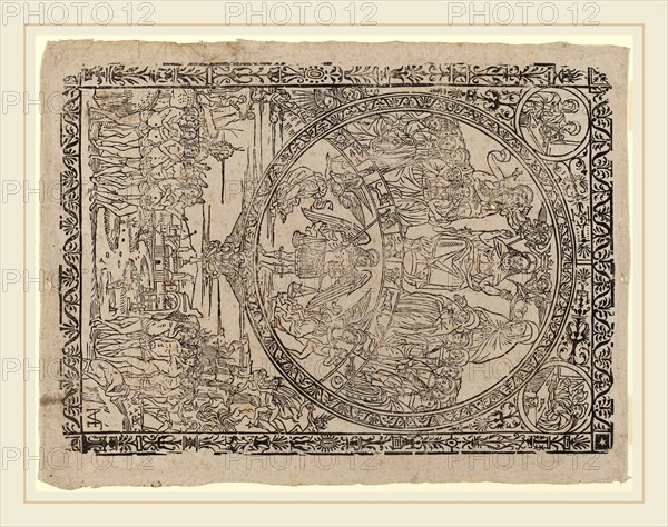 Master MF (Italian, active c. 1500), The Last Judgment, woodcut