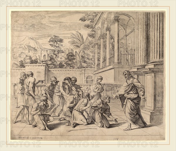 Pier Francesco Mola (Italian, 1612-1666), Joseph Identifying Himself to His Brothers, etching