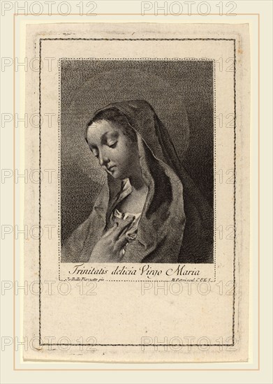 Marco Alvise Pitteri after Giovanni Battista Piazzetta (Italian, 1702-1786), Trinitatis delicia Virgo Maria, engraving