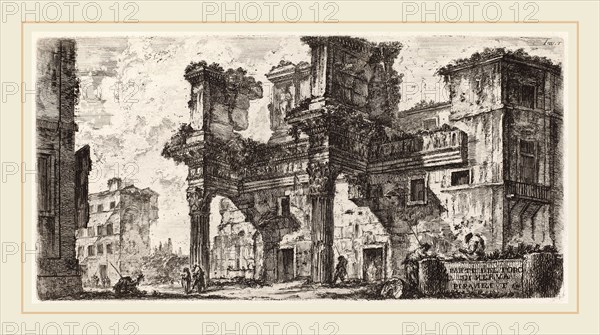 Giovanni Battista Piranesi (Italian, 1720-1778), Parte di Foro di Nerva, 1748, etching on laid paper
