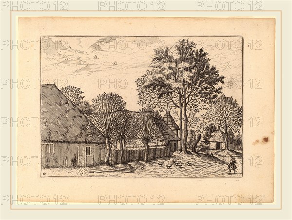 Johannes and Lucas van Doetechum after Master of the Small Landscapes (Dutch, died 1605), Farms, published in or before 1676, etching retouched with engraving