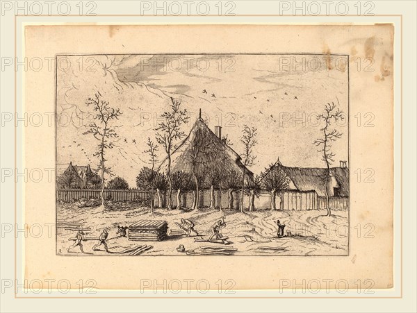 Johannes and Lucas van Doetechum after Master of the Small Landscapes (Dutch, active 1554-1572; died before 1589), Farm, published in or before 1676, etching retouched with engraving