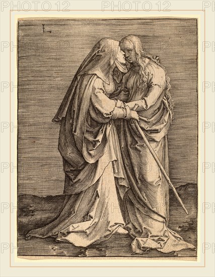 Lucas van Leyden (Netherlandish, 1489-1494-1533), The Visitation, 1520, engraving on laid paper